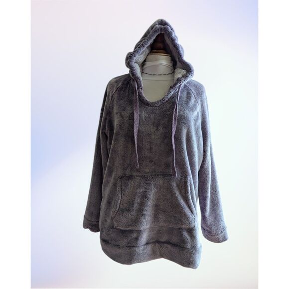 Member’s Mark Cozy Plush Pullover Hoodie Faux Fur Soft Purple Cream - Picture 7 of 7